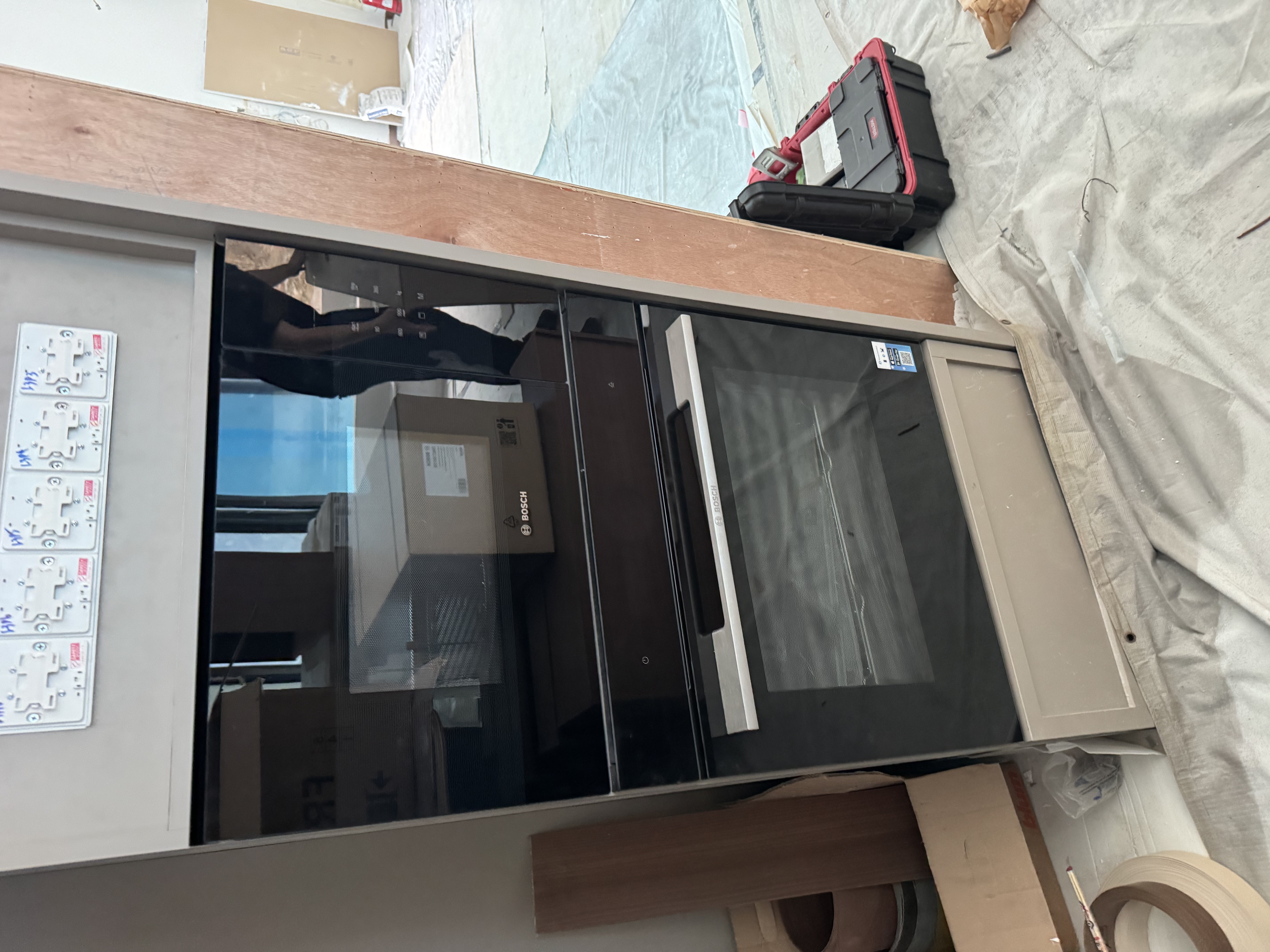 Bosch built-in oven and microwave installation